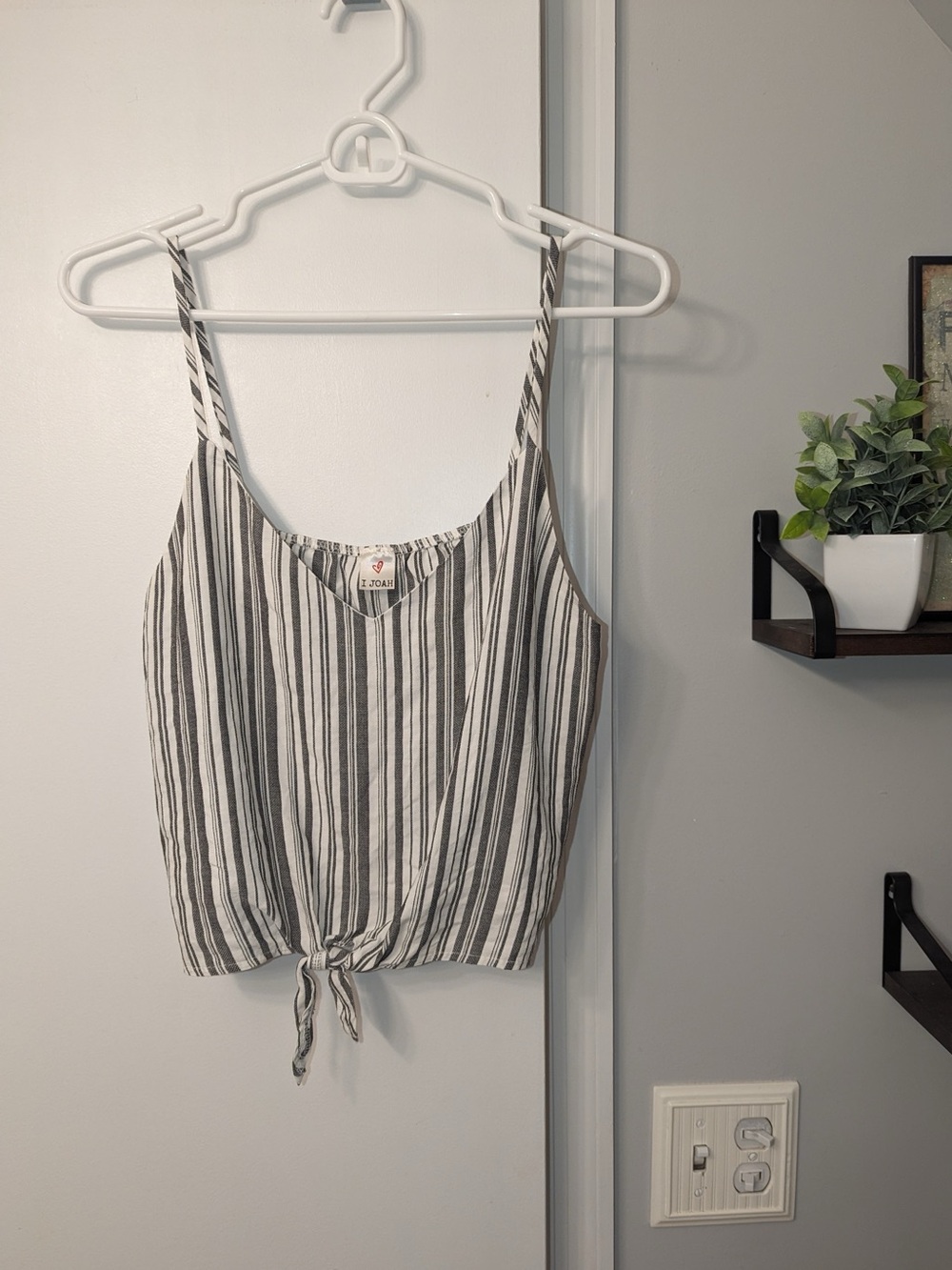Striped Strap Tank Blouse